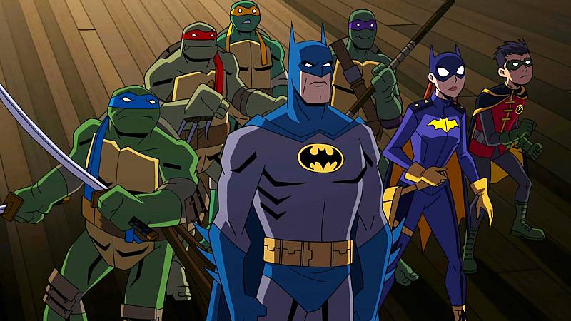 background Batman vs. Teenage Mutant Ninja Turtles