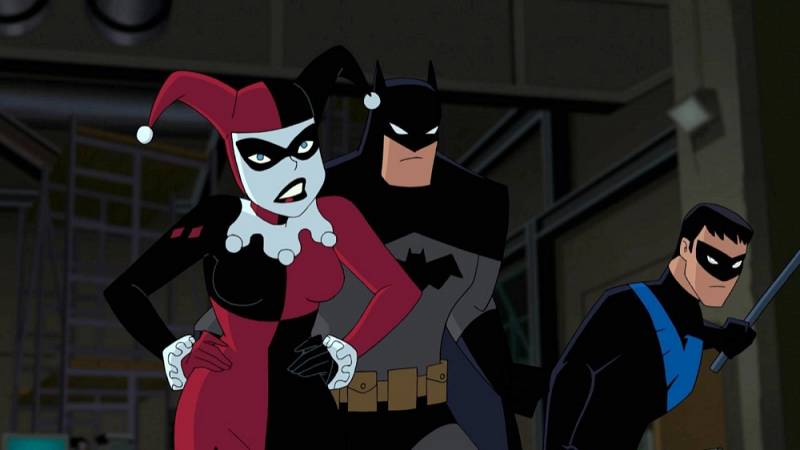 background Batman and Harley Quinn