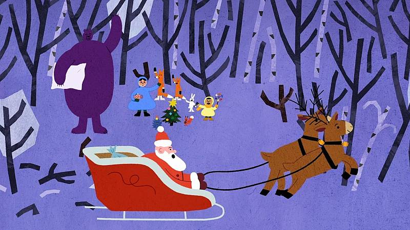 background Dieren vieren Kerst