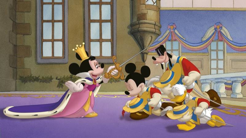 background Mickey, Donald en Goofy: De Drie Musketiers