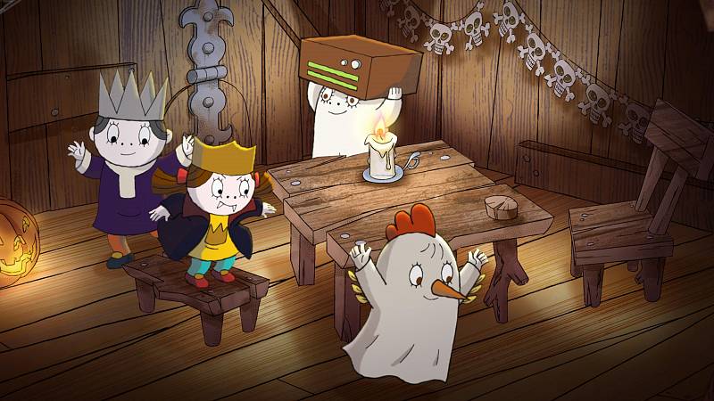 background Het kleine spookje Laban spookt weer rond