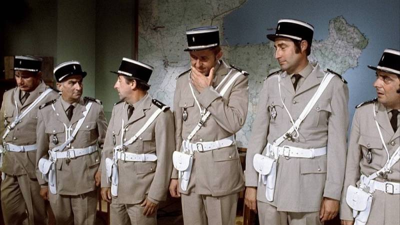 background De gendarme van Saint-Tropez
