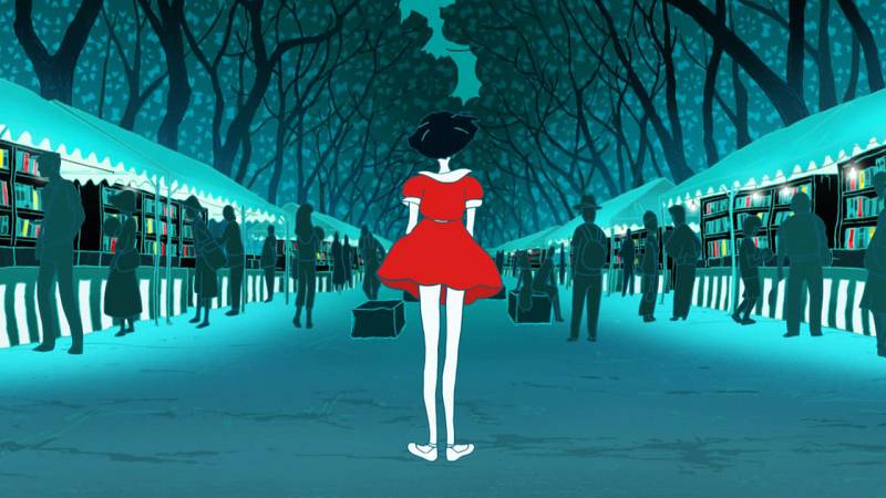 background Yoru wa Mijikashi Arukeyo Otome