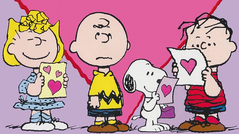 background Fijne Valentijnsdag, Charlie Brown