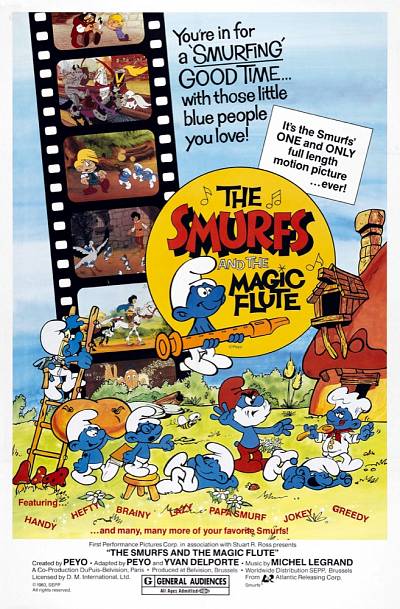 De fluit met 6 smurfen