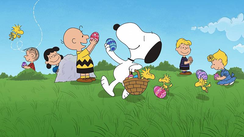background Vrolijk Pasen, Charlie Brown!