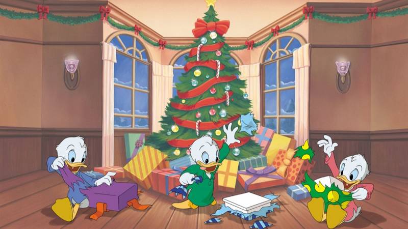 background Kerstverhalen van Mickey en zijn vriendjes