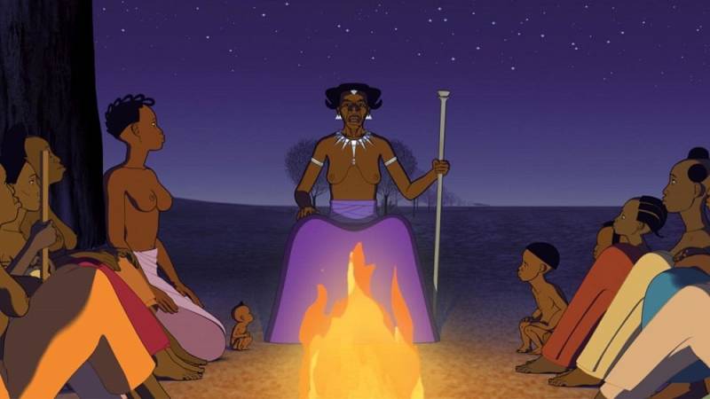 background Kirikou en de mannen en de vrouwen